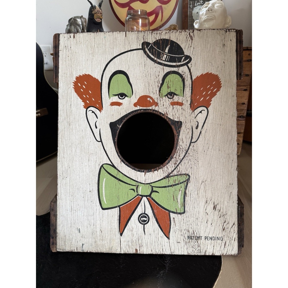 1950's Clown Bean Bag Toss Game Board, Carnival Game, Board Only - Picture 1 of 10